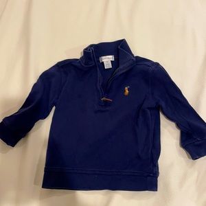 Ralph Lauren Baby Boys Navy blue Quarter Zip 18M
